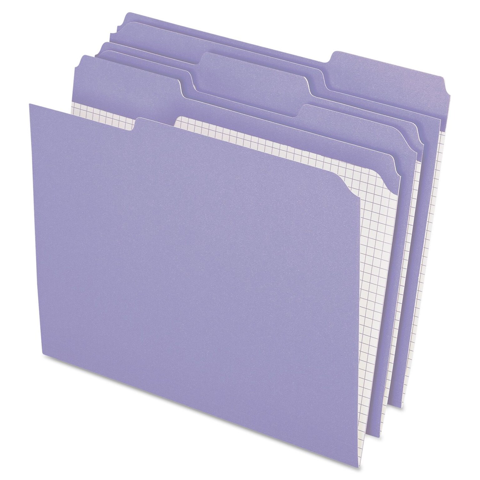 Pendaflex Two-Tone Recycled File Folder, 1/3-Cut Tab, Letter Size, Lavender, 100/Box (R152 1/3 LAV)