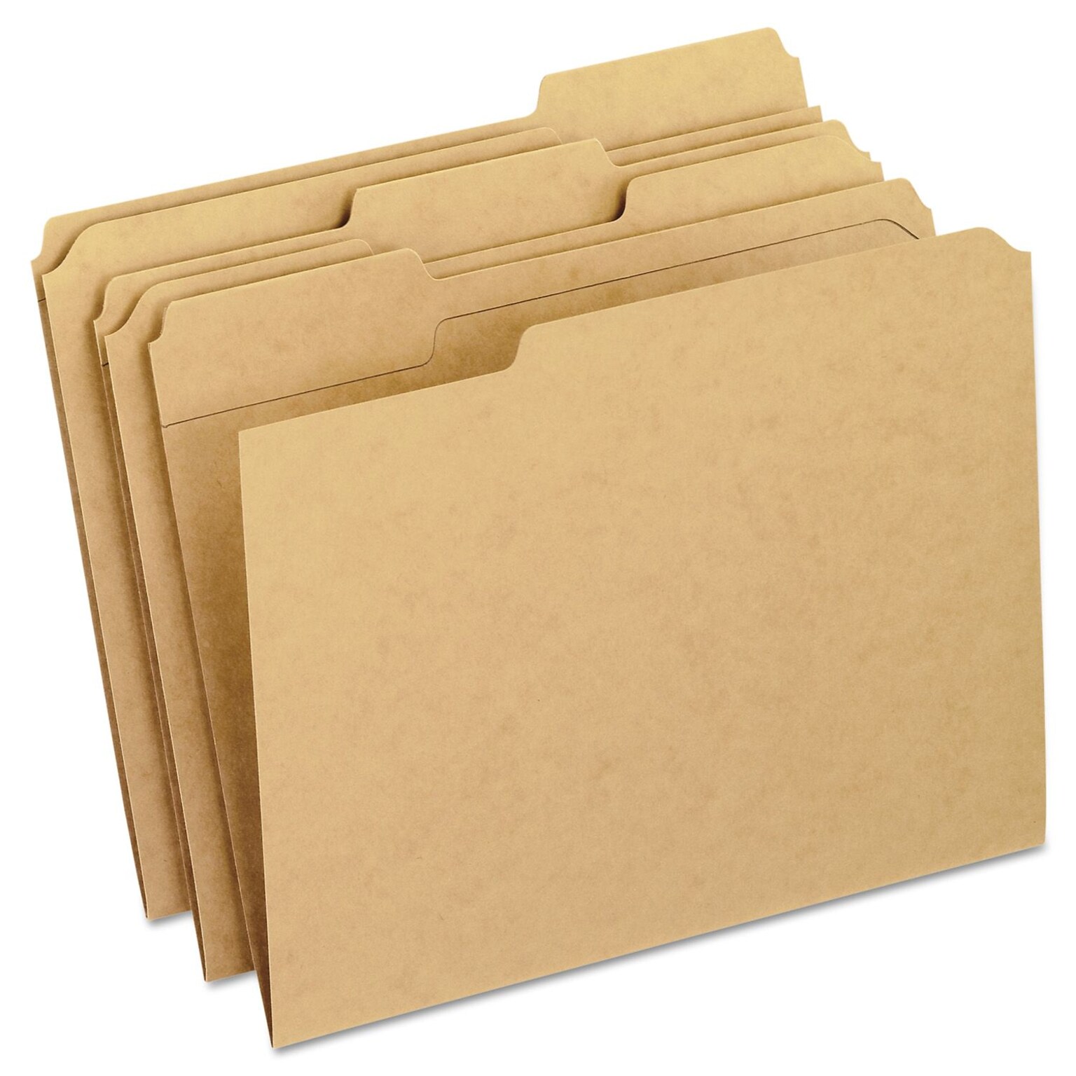 Pendaflex File Folder, 1/3-Cut Tab, Assorted, Letter Size, Brown, 100/Box (RK152 1/3)