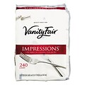 Vanity Fair® Impressions Dinner Napkins, 3-Ply, 15 x 17, White, 240/Pack, (355831)