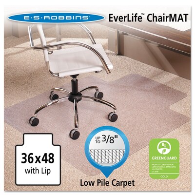 E.S. Robbins® Anchormat® Intermediate Chairmats; With Lip, 36x48