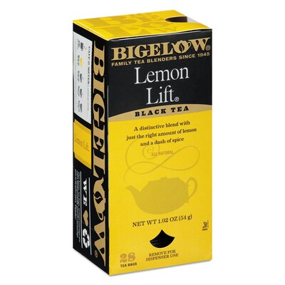 Bigelow Lemon Lift Black Tea Bags, 28/Box (BTC10342)