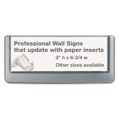 Durable Click Signs, Graphite, 6 3/4 x 5/8 x 3