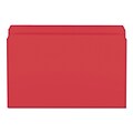 Smead File Folder, Straight Cut, Legal Size, Red, 100/Box (17710)