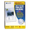 C-Line Multi-Section Project Folders, Clear, Letter (62117)