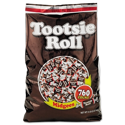 Tootsie Rolls Midgees Chewy, Chocolate, 80 Oz. (42278)