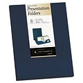 Southworth® Two-Pocket Presentation Folders, 9 x 12, Navy, 8/Pack (98871)