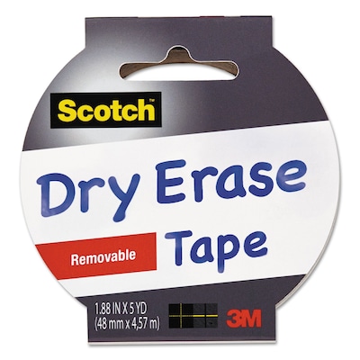 Scotch™ Dry EraseTape, 1.88 x 5 yds. (1905R-DE-WHT)