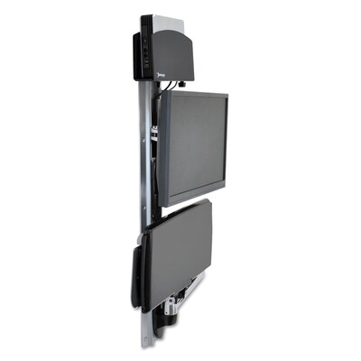 Ergotron® LX Wall Mount System, 18 1/4" x 35" x 34", Polished Aluminum/Black (45247026)