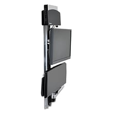 Ergotron® LX Wall Mount System, 18 1/4 x 35 x 34, Polished Aluminum/Black (45247026)