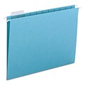 Smead Recycled Hanging File Folder, 5-Tab Tab, Letter Size, Aqua, 25/Box (64058)