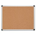 MasterVision® Value Cork Bulletin Board with Aluminum Frame, 36 x 48, Silver (BVCCA051170)