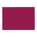 Hoffmaster® Placemats, 9 1/2 x 13 1/2, Scalloped Edges, Burgundy, 1000/Carton (HFM 310524)