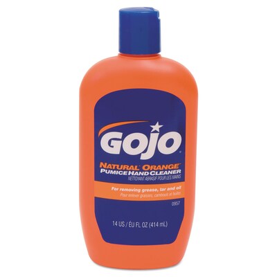 Gojo®  NATURAL ORANGE ™ Pumice Hand Cleaner, Orange Citrus, 14 oz (095712)