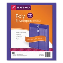 Smead Ultracolor Top-Load Envelopes, Letter, 1 Expansion, Purple, 5/Pack (89544)