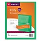 Smead Heavy Duty Plastic File Pocket, 1.26" Expansion, Letter Size, Green, 5/Pack (89523)