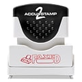 Accu-Stamp2® One-Color Pre-Inked Shutter Message Stamp, FAXED, 1/2 x 1-5/8 Impression, Red Ink (03