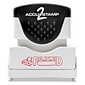 Accu-Stamp2® One-Color Pre-Inked Shutter Message Stamp, FAXED, 1/2" x 1-5/8" Impression, Red Ink (035583)