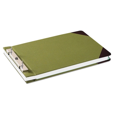 Wilson Jones Canvas Sectional Storage Post Binder, 8 1/2 x 14, 4 1/4 Post Spacing, Green (27832)