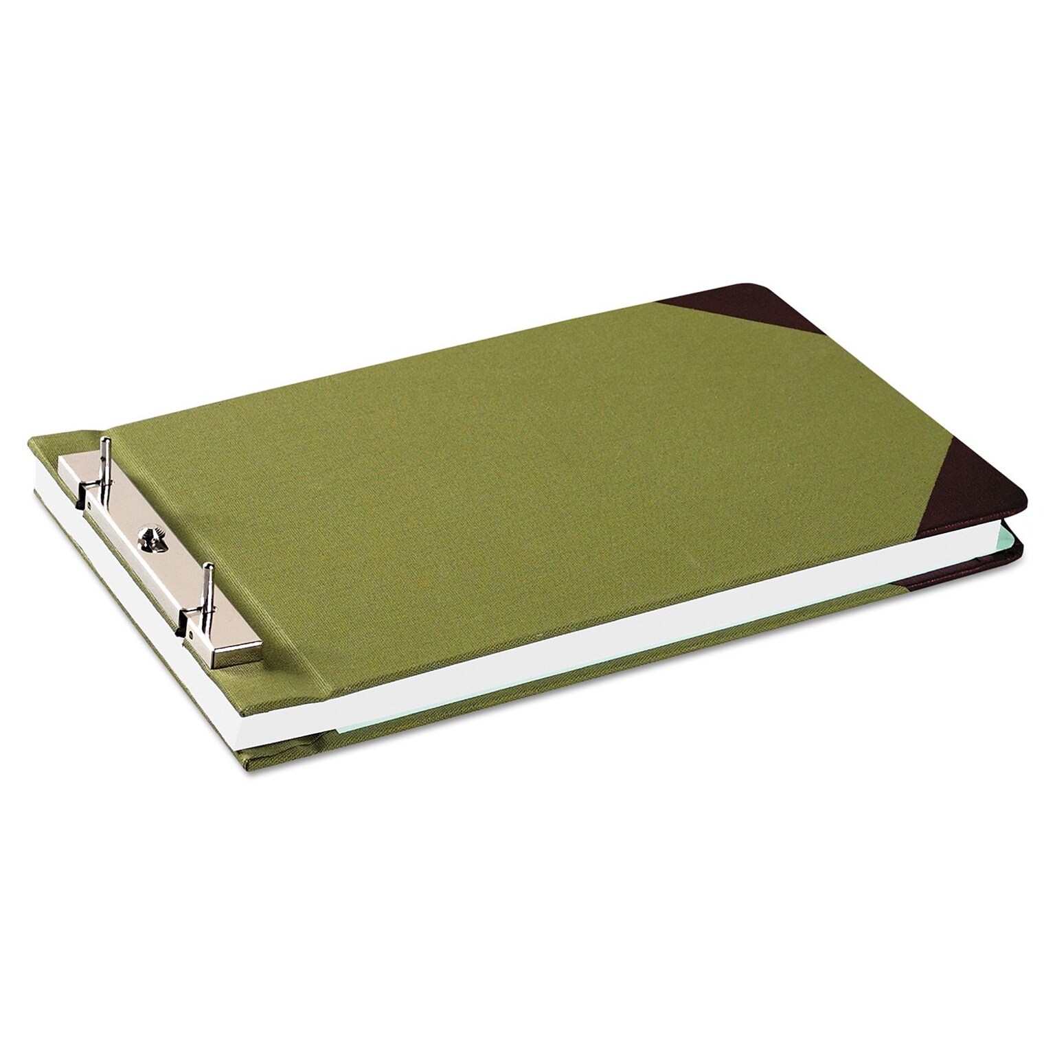 Wilson Jones Canvas Sectional Storage Post Binder, 8 1/2 x 14, 4 1/4 Post Spacing, Green (27832)