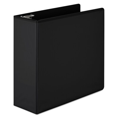 Wilson Jones 386 Basic 4 3 Ring View Binder with D-Rings, Black (WLJ38654B)