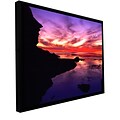 ArtWall Sunset Cliffs Twilight Gallery-Wrapped Canvas 36 x 48 Floater-Framed (0uhl016a3648f)