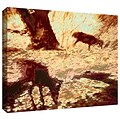 ArtWall Morning Deer Gallery-Wrapped Canvas 14 x 18 (0uhl085a1418w)