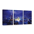 ArtWall Christmas Town 3-Piece Gallery-Wrapped Canvas Set 24 x 48 (0str004c2448w)