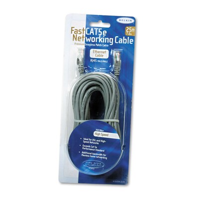 Belkin® 25 RJ45 FastCAT™ 5E Patch Cable, Grey