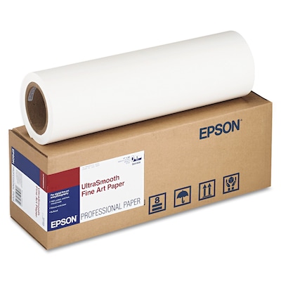 Epson UltraSmooth Fine Art Wide Format CAD Paper, 17 x 50, Smooth Matte Finish (EPSS041856)