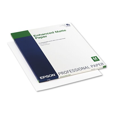 Epson® Ultra 17 x 22 Premium Presentation Paper, 120+ lbs., 104 Brightness, 50 Sheets/Pack (S041908)