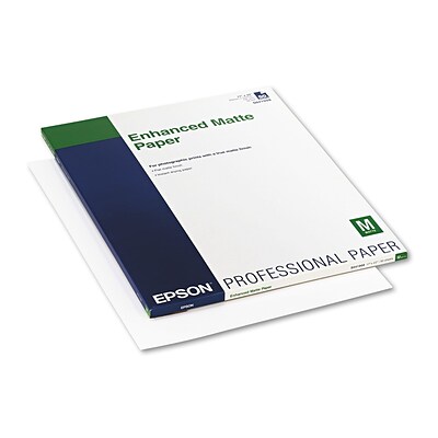 Epson® Ultra Premium Presentation Paper, 17 x 22, White/Matte, 50 Sheets