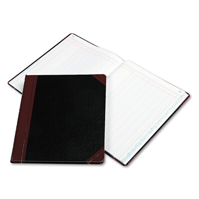 Boorum & Pease Columnar Book, 8 Column, Black Cover, 150 Pages, 12 1/4 x 10 1/8