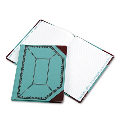 Boorum & Pease Record/Account Book, Blue/Red Cover, 150 Pages, 9 5/8 x 7 5/8
