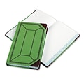 Boorum & Pease Record Book, 7 5/8 x 12 1/2, Green/Red, 250 Sheets/Book (67 1/8-500-R)