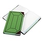 Boorum & Pease Record Book, 7 5/8" x 12 1/2", Green/Red, 250 Sheets/Book (67 1/8-500-R)