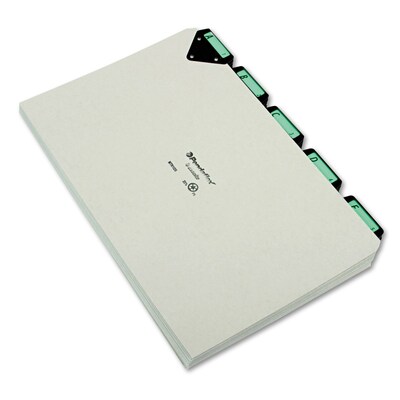 Pendaflex File Guide, A-Z Index, 5-Tab, Legal Size, Gray, 25/Pack (PFX MTN1025)