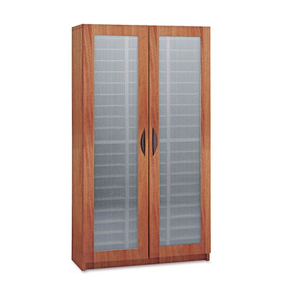 Safco Literature Organizer with Doors, Cherry, Each (9355CY)