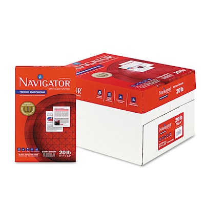 Navigator Premium 8.5 x 14 Multipurpose Paper, 20 lbs., 97 Brightness, 5000 Sheets/Carton (NMP1420