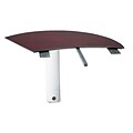 Safco® Napoli Collection In Mahogany, Curved Left Desk Extension