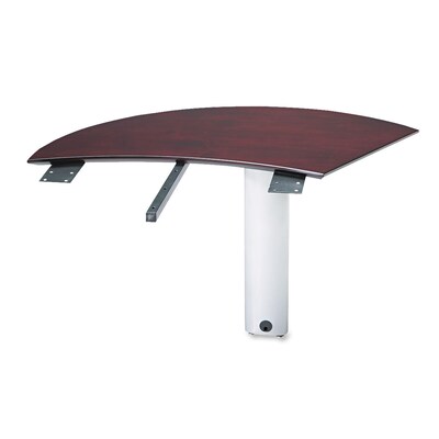 Safco® Napoli Collection In Mahogany, CurvedRight Desk Extension