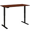 Bush Business 60W x 30D Height Adjustable Standing Desk; Hansen Cherry with Black Base