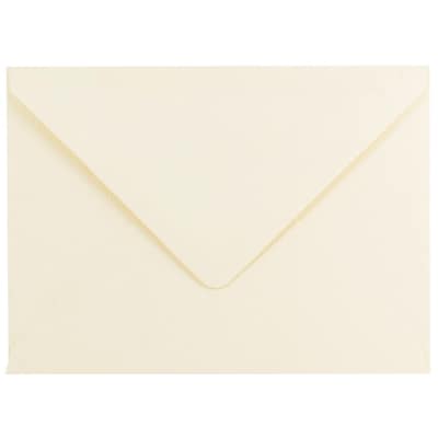 JAM Paper A7 Strathmore Invitation Envelopes with Euro Flap, 5.25 x 7.25, Ivory Laid, 25/Pack (1921402)