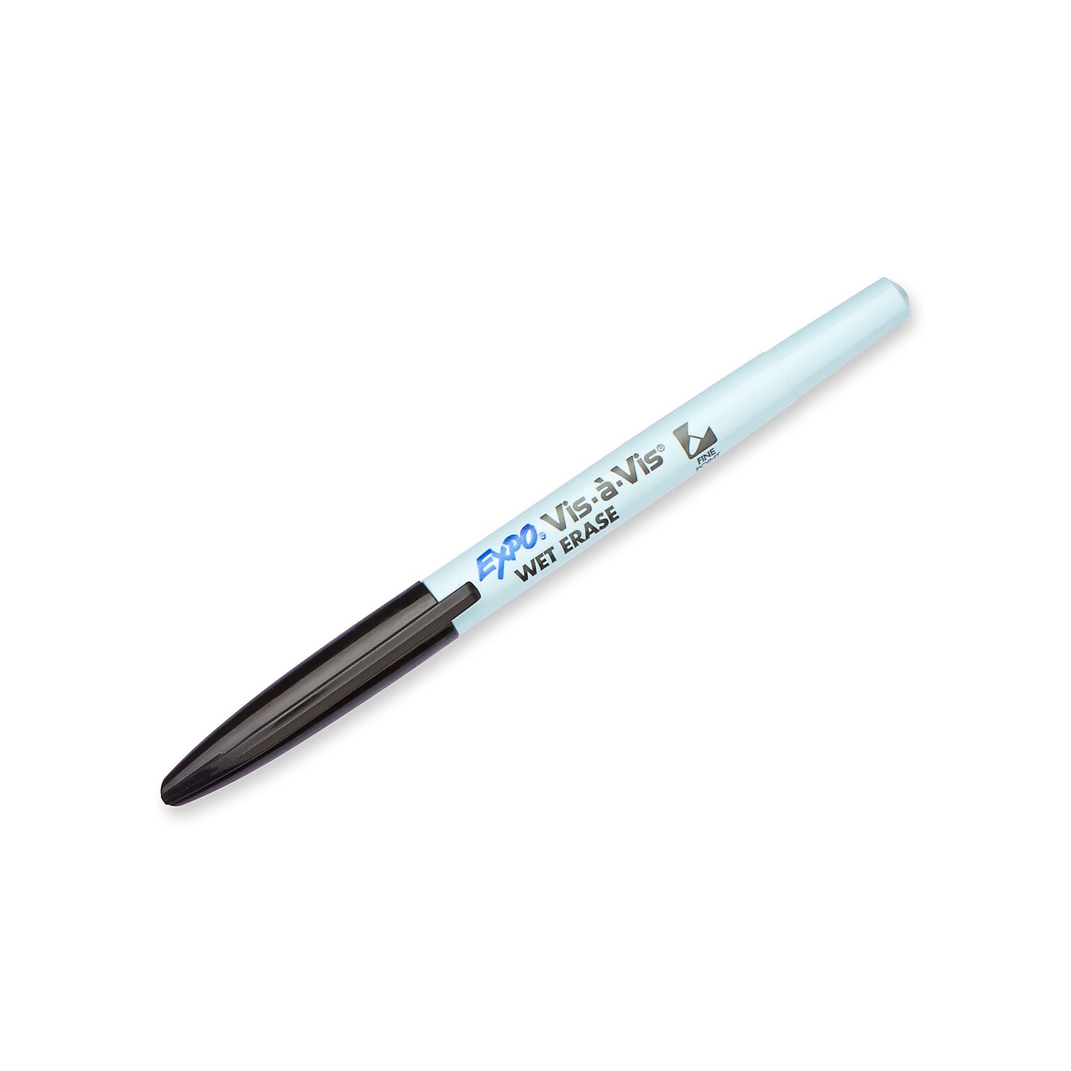 Expo Vis-à-Vis Wet Erase Markers, Fine Tip, Black, 144/Pack (16001)