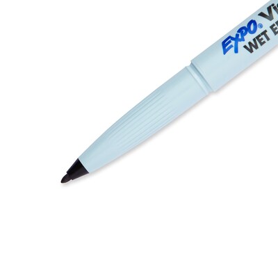 Expo Vis-à-Vis Wet Erase Markers, Fine Tip, Black, 144/Pack (16001)