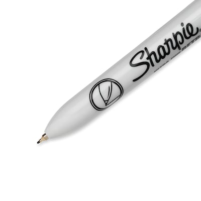 Sharpie Retractable Permanent Markers, Ultra Fine Tip, Black, 3/Pack (1735793)