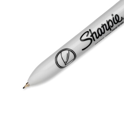 Sharpie Retractable Permanent Marker, Ultra Fine Tip, Black, 12/Pack (1735790)