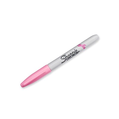 Sharpie Pink Ribbon Permanent Marker, Fine Tip, Ink, Dozen (1741765)