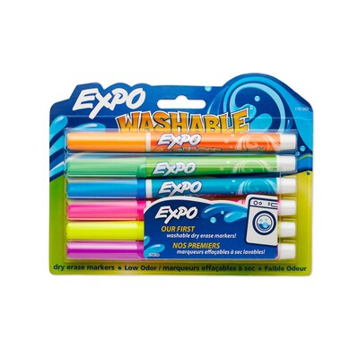 Expo Fine Point Dry-Erase Marker, Assorted, 6/Pack