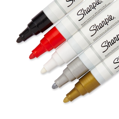 Sharpie Oil-Based Paint Marker, Medium Point, Yellow Ink, Pack of 3