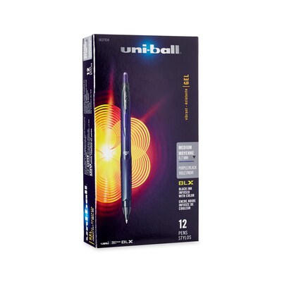 uni-ball 207 BLX Retractable Gel-Ink Pens, Medium, Black, 12/Pack (1837934)